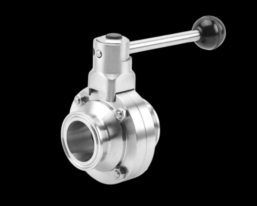 Hygienisk vridspjällventil – Tri-Clamp