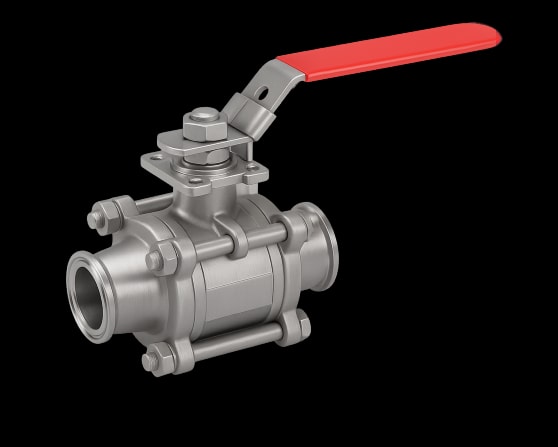 3-delad kulventil – Tri-Clamp – PN63