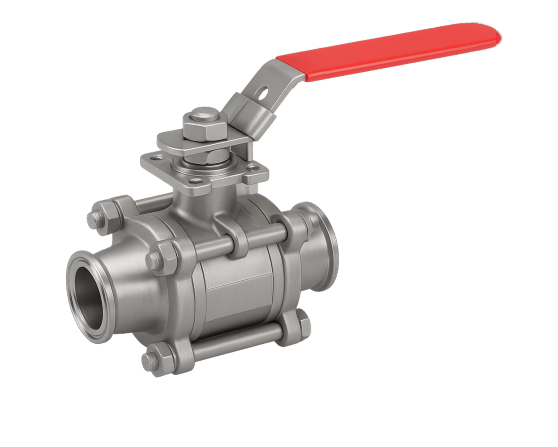 3-delad kulventil – Tri-Clamp – PN63